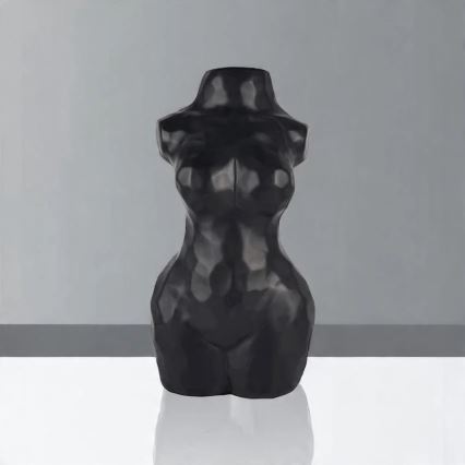 Keramisk vase, 30 cm, sort