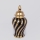Keramisk vase 30x14,8 cm guldfarvet/sort