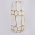 Keramisk vase 31,5x15,5 cm guldfarvet/hvid