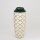 Keramisk vase 31x12,5 cm hvid/guldfarvet/grøn