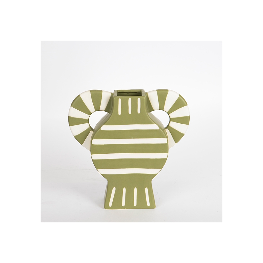Keramisk vase 32x30,8 cm grøn