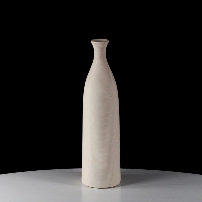 Keramisk vase, 33 cm, hvid