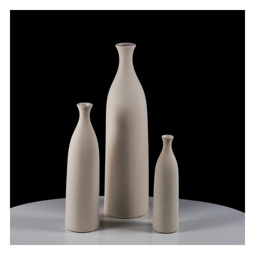 Keramisk vase, 33 cm, hvid