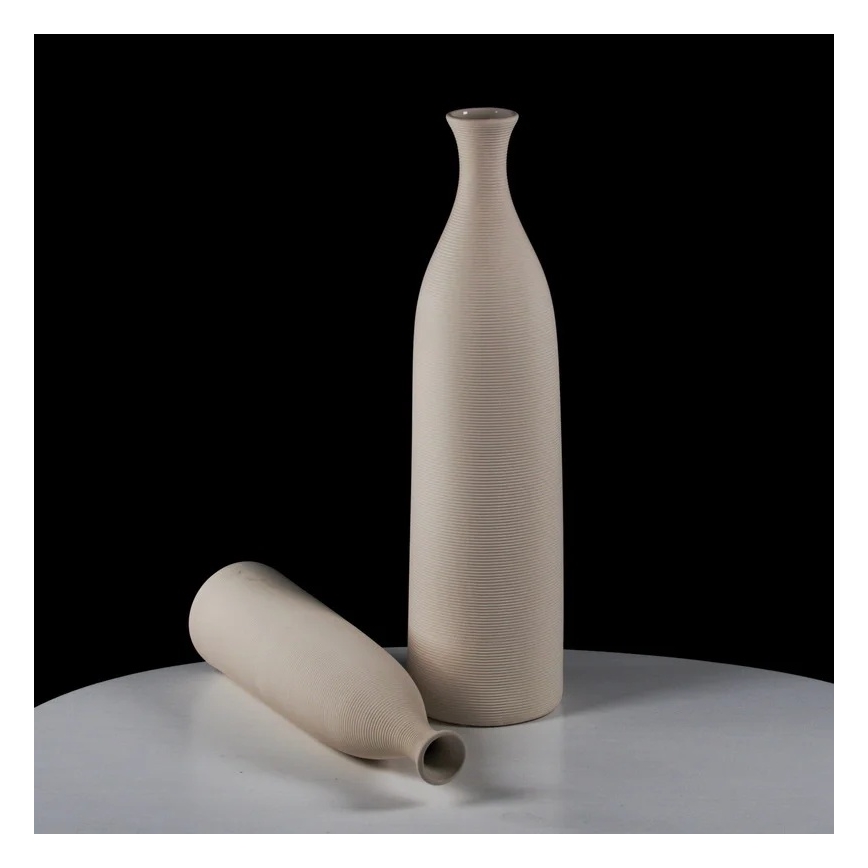 Keramisk vase, 33 cm, hvid