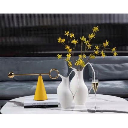 Keramisk vase 33 x 17 x 19 cm, hvid
