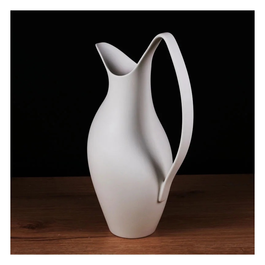 Keramisk vase 33 x 17 x 19 cm, hvid