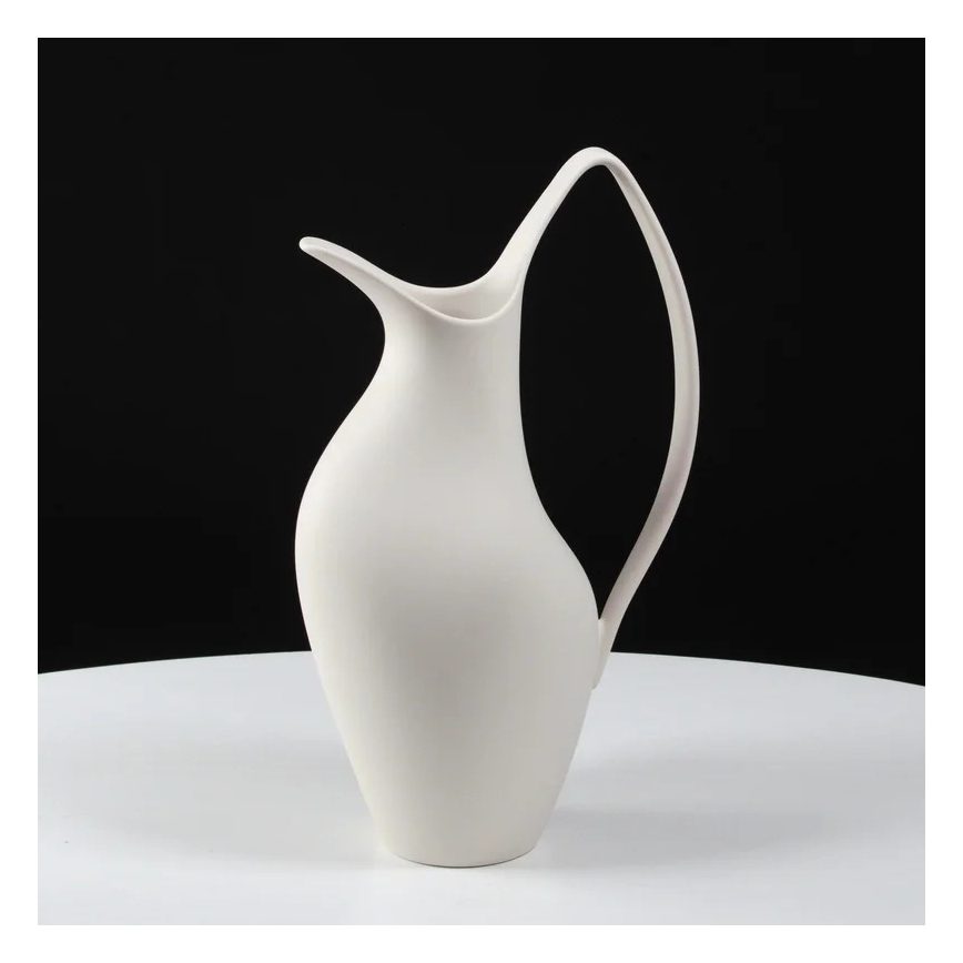 Keramisk vase 33 x 17 x 19 cm, hvid