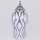 Keramisk vase 35x18,5 cm sølvfarvet/hvid