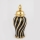 Keramisk vase 36,5x16 cm guldfarvet/sort