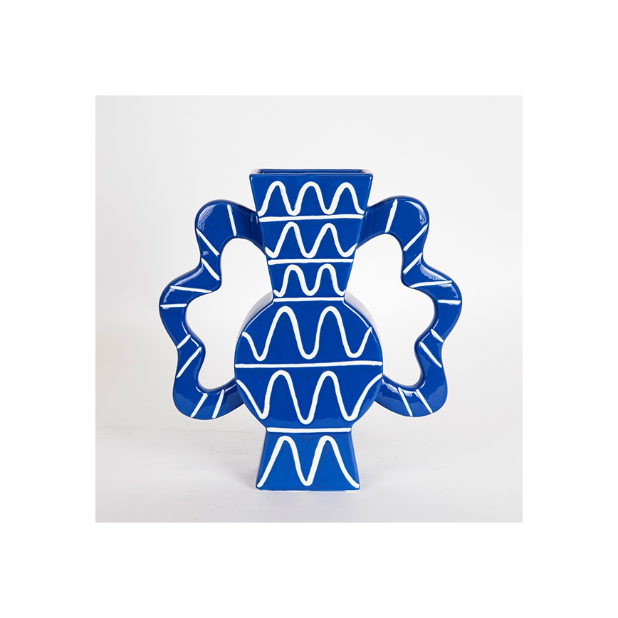 Keramisk vase 37,5x35,5 cm blå