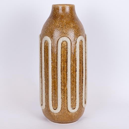 Keramisk vase 39x16,3 cm brun