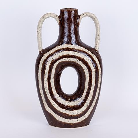 Keramisk vase 39x21,8 brun