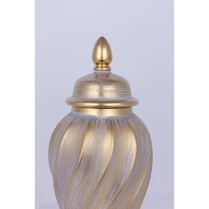 Keramisk vase 40,8x17,5 cm guldfarvet/grå