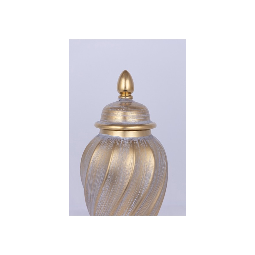 Keramisk vase 40,8x17,5 cm guldfarvet/grå