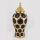 Keramisk vase 40x17,7 cm guldfarvet/sort