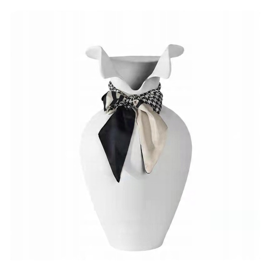 Keramisk vase 41,5x23 cm hvid