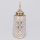 Keramisk vase 45,7x16,9 cm guldfarvet/hvid