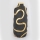 Keramisk vase 45x19,5 cm guldfarvet/sort