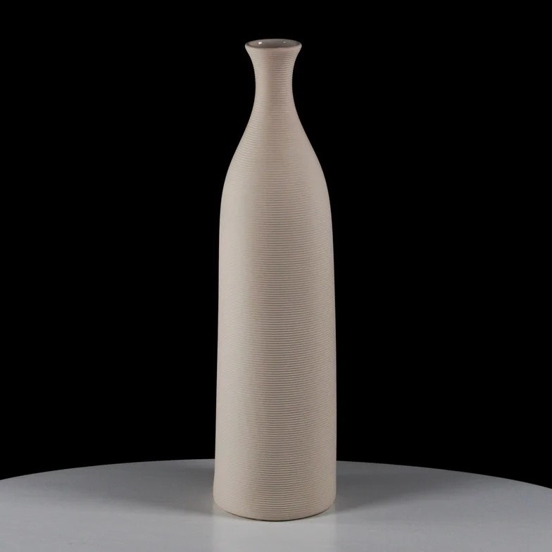 Keramisk vase, 46 cm, hvid