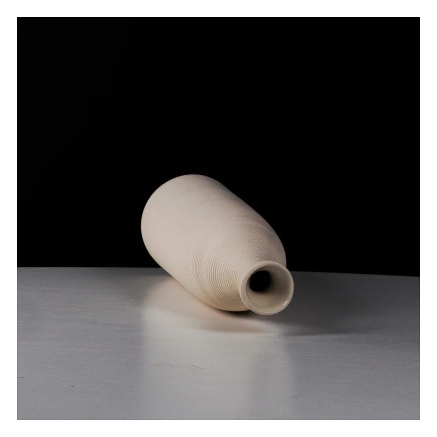 Keramisk vase, 46 cm, hvid