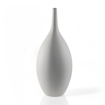 Keramisk vase, 47 cm, hvid