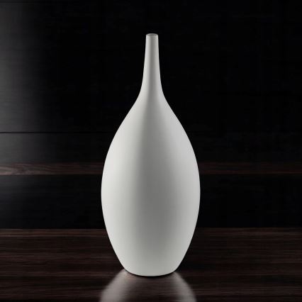 Keramisk vase, 47 cm, hvid
