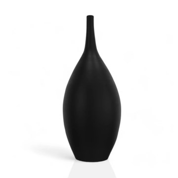 Keramisk vase 47 cm sort