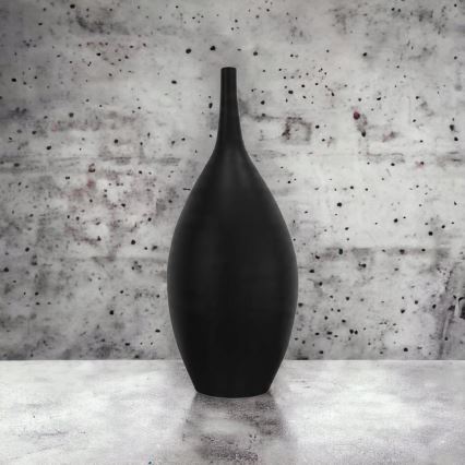 Keramisk vase 47 cm sort