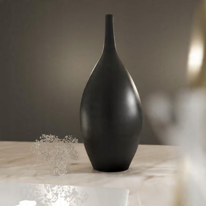 Keramisk vase 47 cm sort