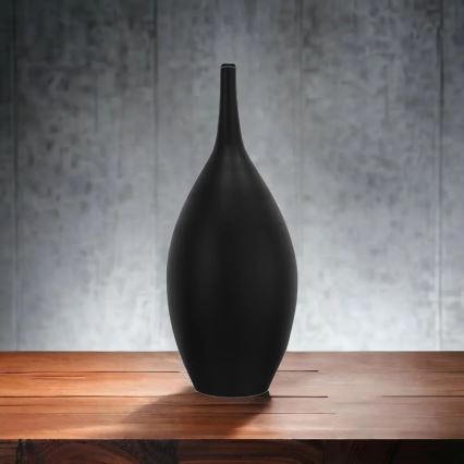 Keramisk vase 47 cm sort