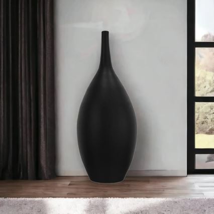 Keramisk vase 47 cm sort