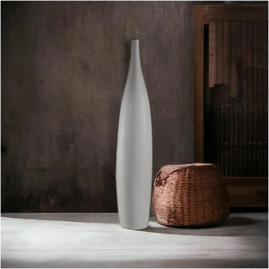 Keramisk vase 70 cm, hvid