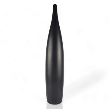 Keramisk vase, 70 cm, mat sort