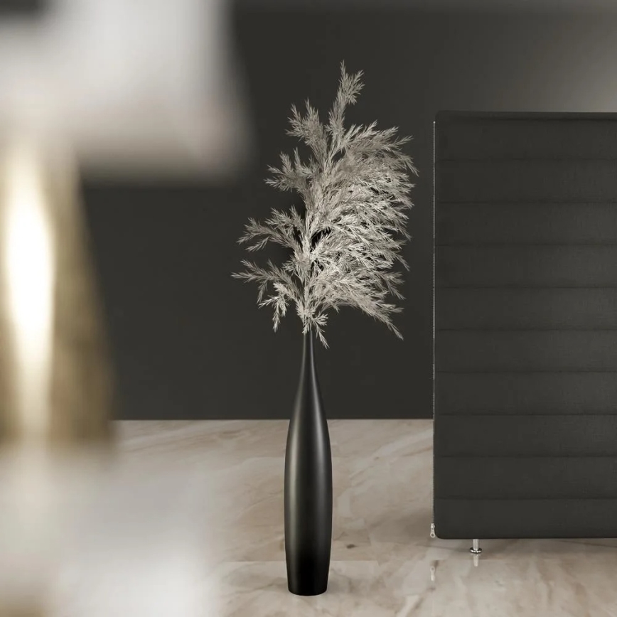 Keramisk vase, 70 cm, mat sort