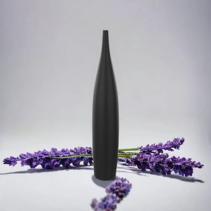 Keramisk vase, 70 cm, mat sort