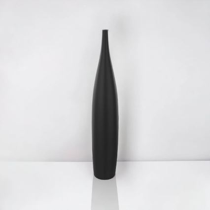 Keramisk vase, 70 cm, mat sort