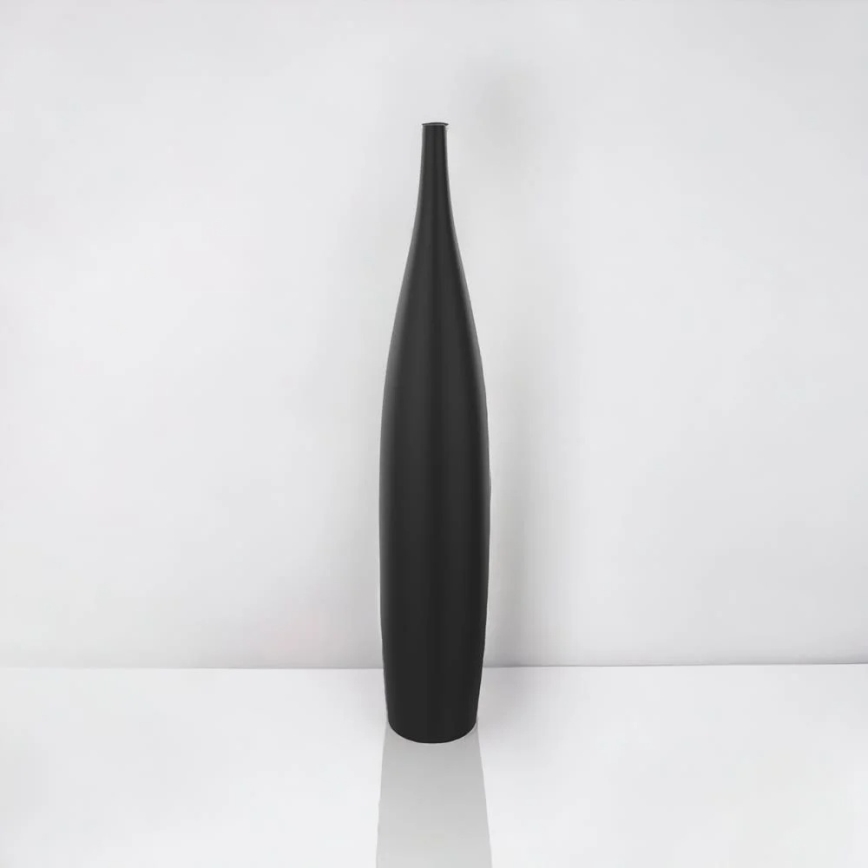 Keramisk vase, 70 cm, mat sort