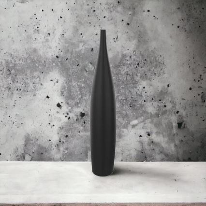 Keramisk vase, 70 cm, mat sort