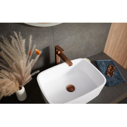 KFA Armatura 4522-815-34 - Håndvaskarmatur med bundventil MALAGA 15,9 cm roseguld