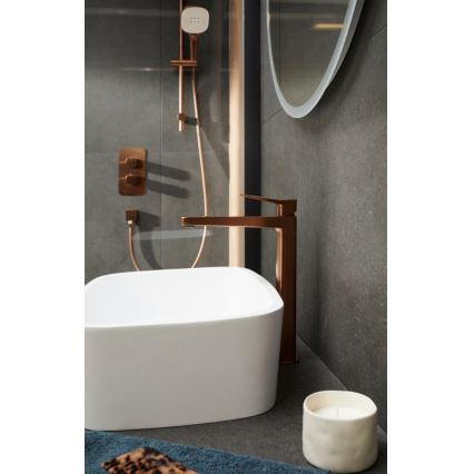 KFA Armatura 4522-815-34 - Håndvaskarmatur med bundventil MALAGA 15,9 cm roseguld