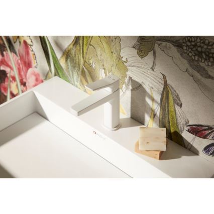 KFA Armatura 4522-815-44 - Blandingsbatteri til håndvask + bundventil MALAGA 15,9 cm hvid