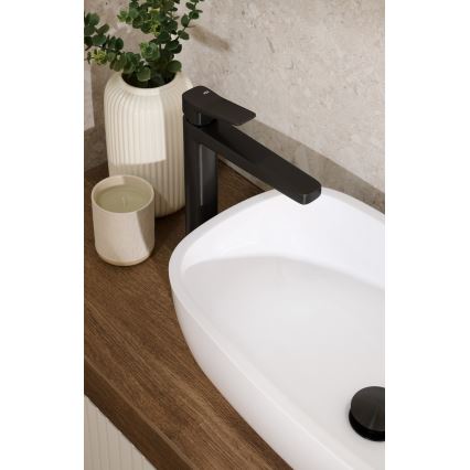 KFA Armatura 4522-815-81 - Håndvaskarmatur + bundventil MALAGA 15,9 cm sort