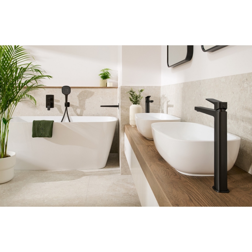 KFA Armatura 4529-501-81 - Brusesæt med indbygningsarmatur MALAGA sort