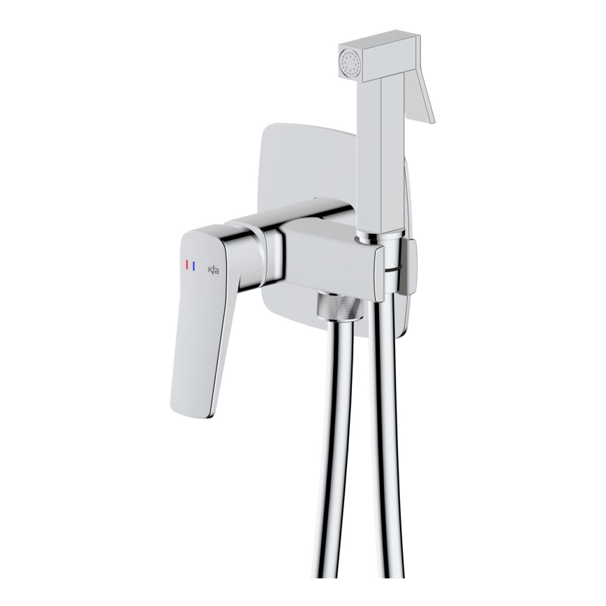 KFA Armatura 4529-512-00 - Bidetbatteri med bidetbruser til indbygget installation, MALAGA, blank krom
