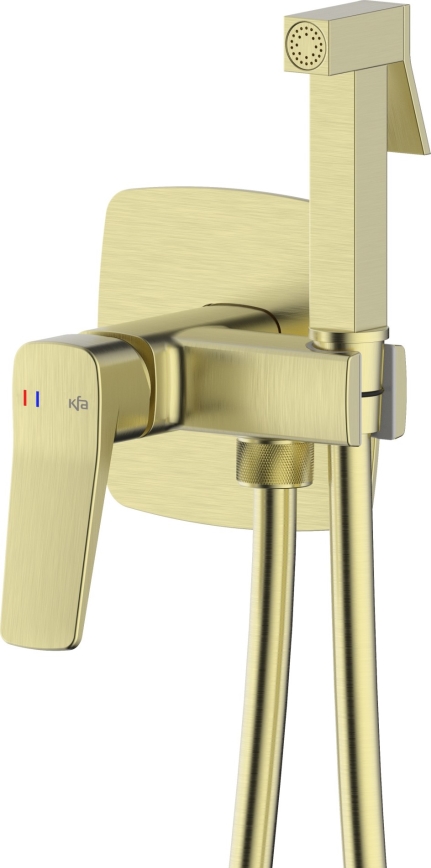 KFA Armatura 4529-512-31 - Bidetarmatur med håndbruser til indbygget installation MALAGA børstet guld