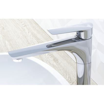 KFA Armatura 5022-712-00 - Hane + afløb m. overløb TANZANIT 28,4 cm skinnende krom