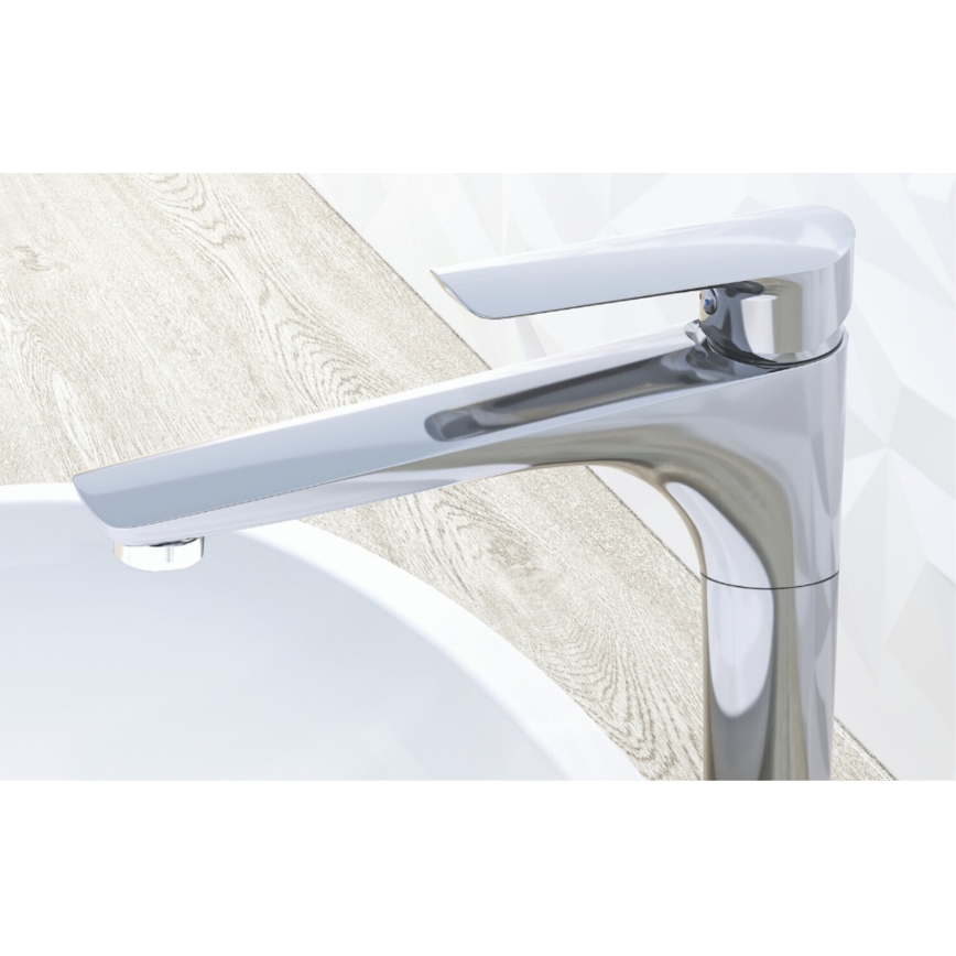KFA Armatura 5022-712-00 - Hane + afløb m. overløb TANZANIT 28,4 cm skinnende krom