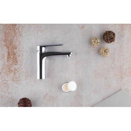 KFA Armatura 5022-815-00 - Hane + afløb m. overløb TANZANIT 15,4 cm skinnende krom