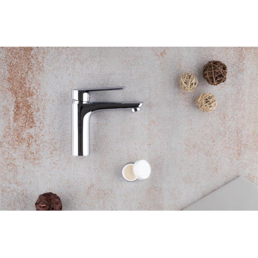 KFA Armatura 5022-815-00 - Hane + afløb m. overløb TANZANIT 15,4 cm skinnende krom