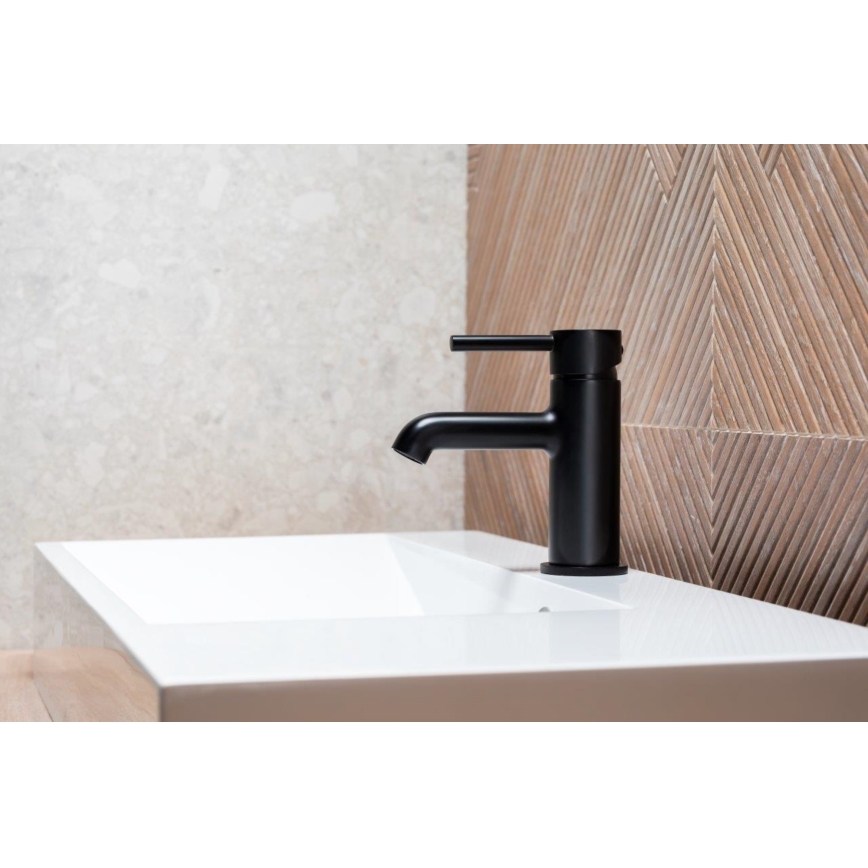 KFA Armatura 5032-815-81 - Hane + afløb m. overløb MOZA 15,2 cm mat sort